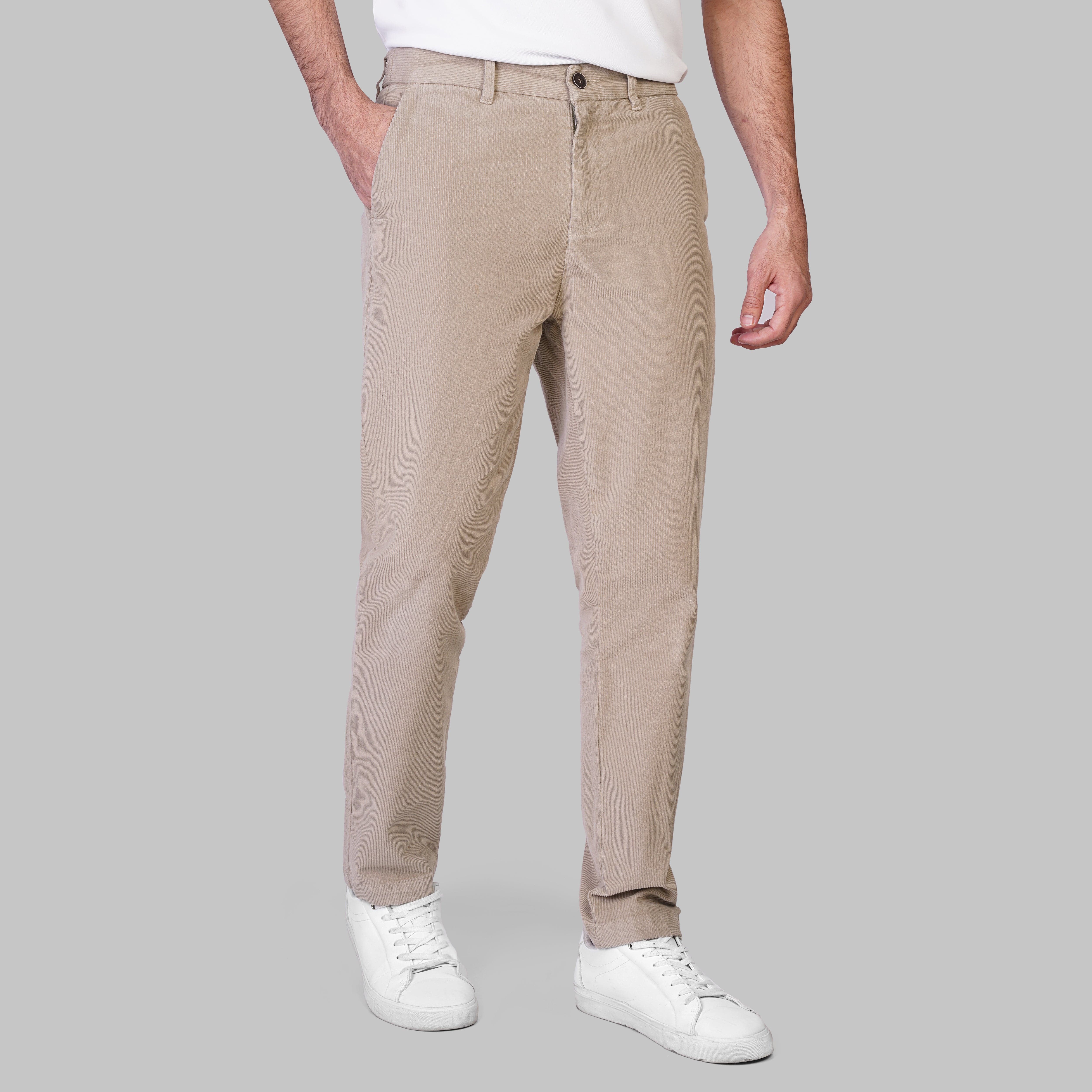 PREMIUM CORDUROY TROUSERS - BEIGE