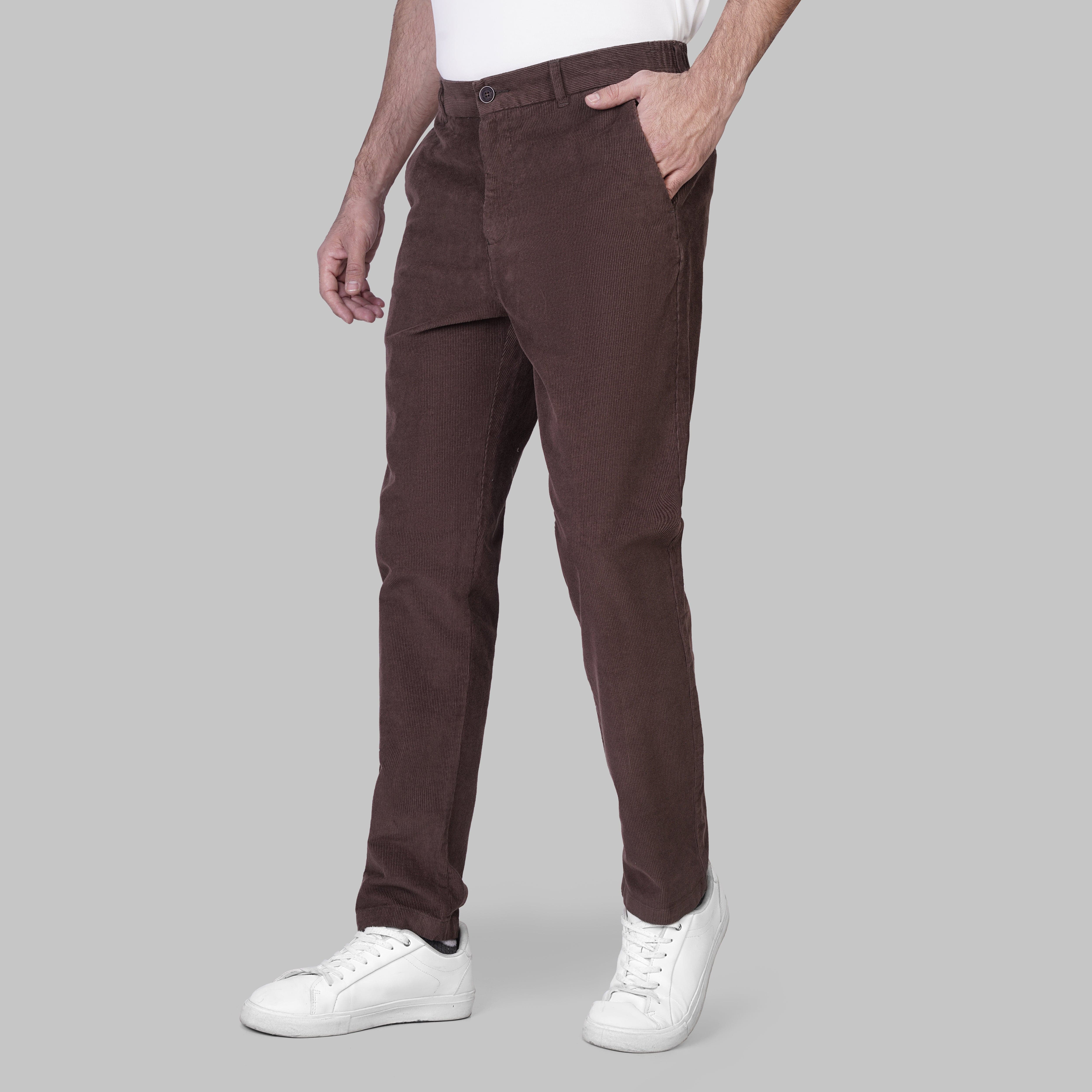 PREMIUM CORDUROY TROUSERS - BROWN