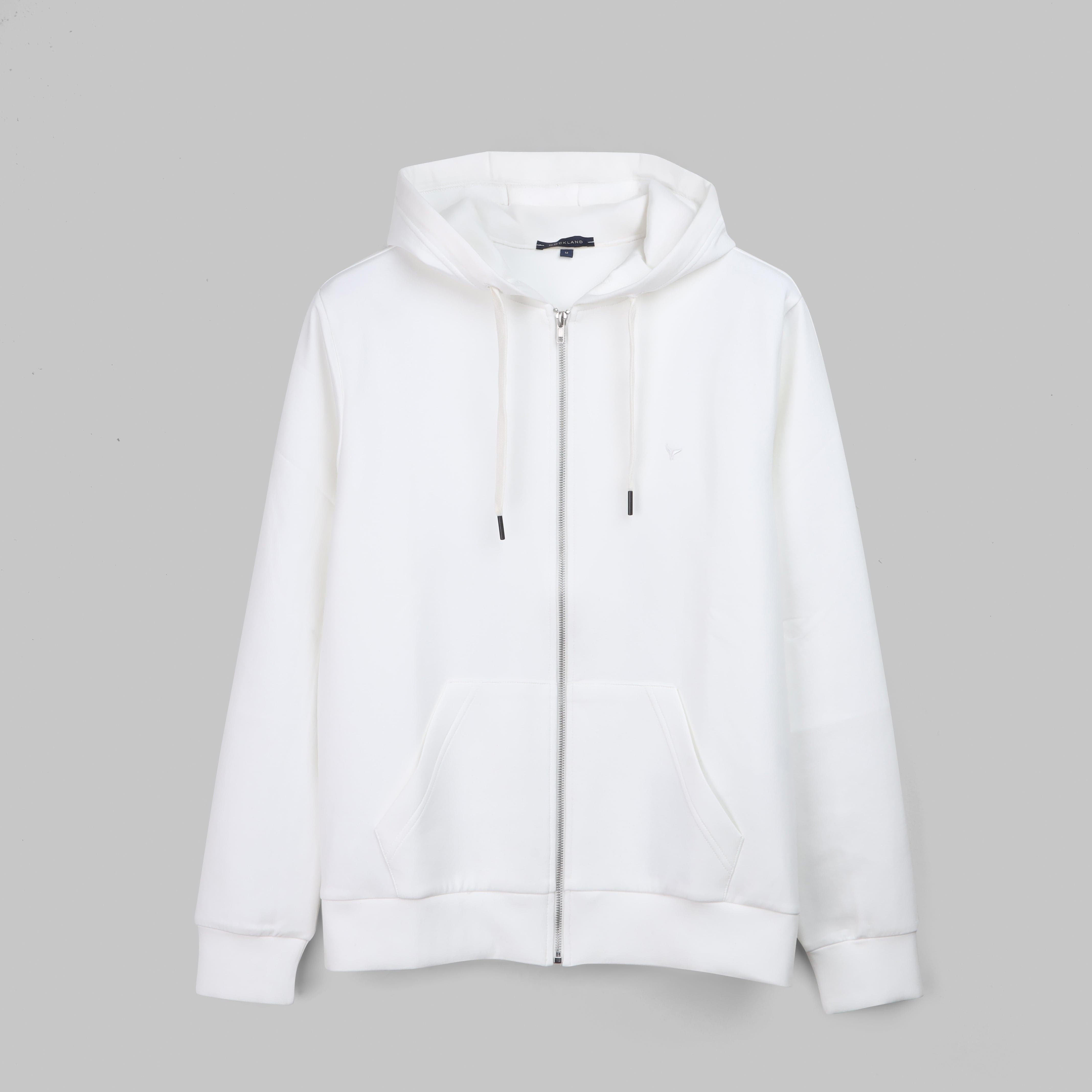 PREMIUM ZIP-THROUGH HOODIE - OFF WHITE
