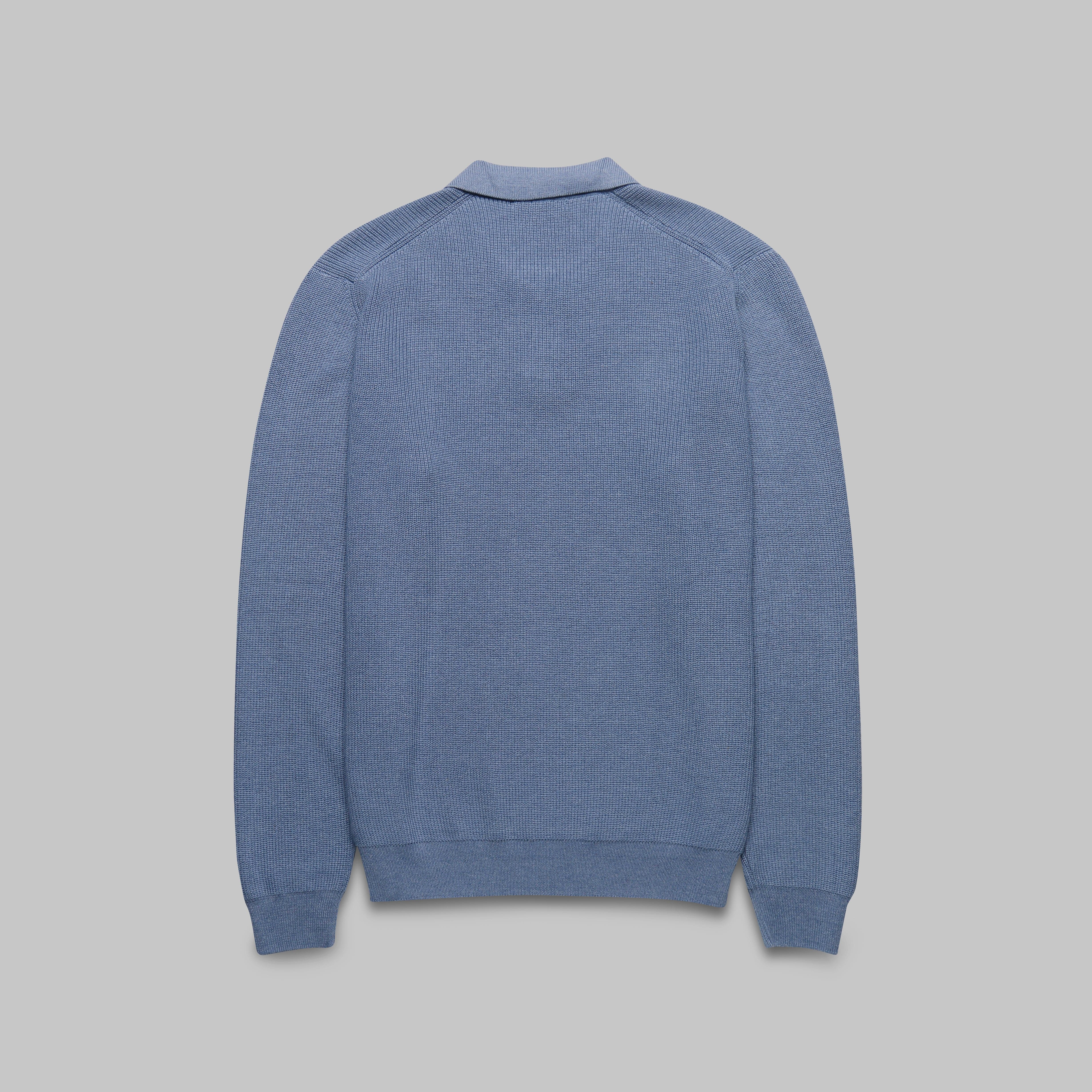 SOFT V-NECK PULLOVER - DARK BLUE