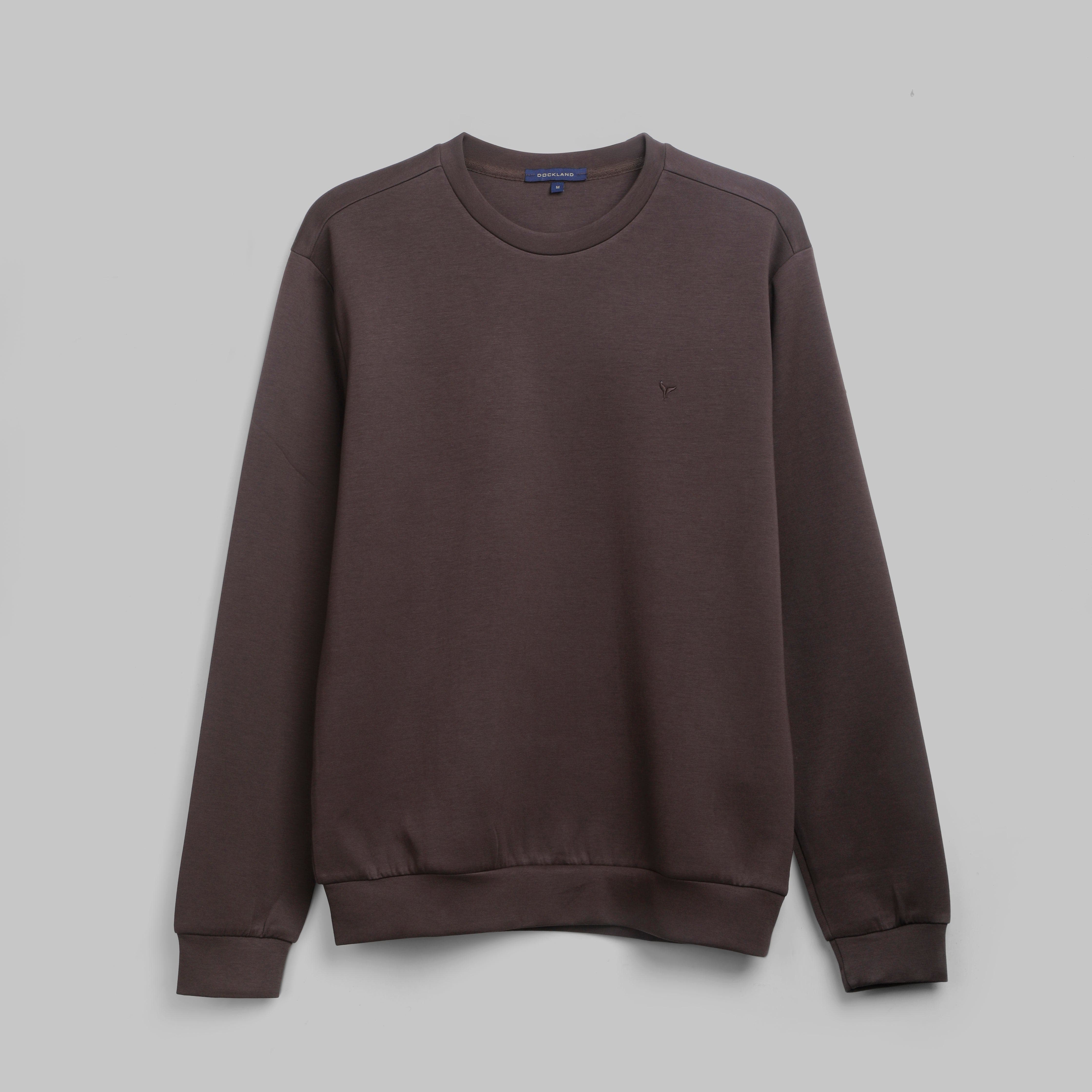 PREMIUM ROUND NECK SWEATSHIRT - BROWN
