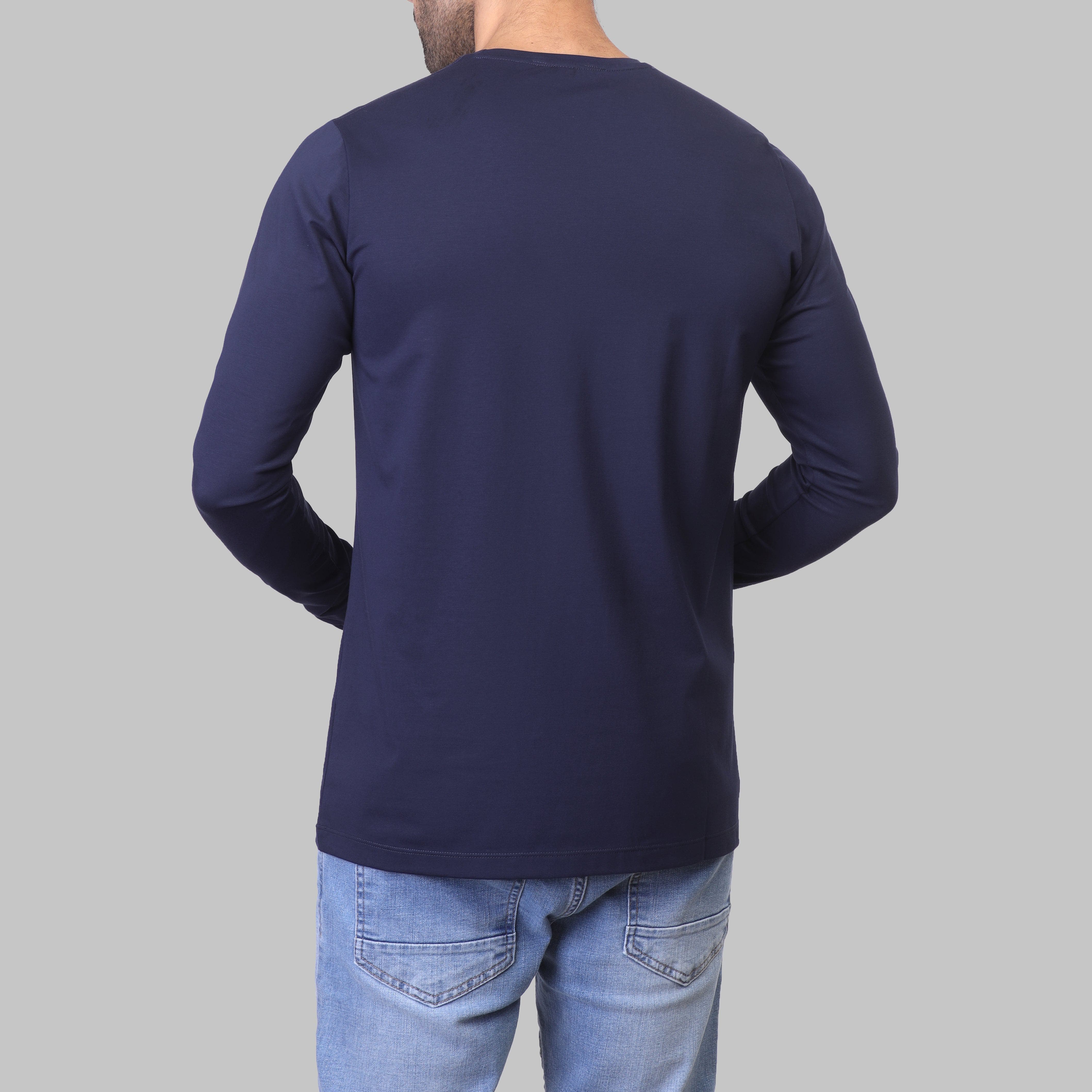 PREMIUM LONG SLEEVE SLIM T-SHIRT – NAVY