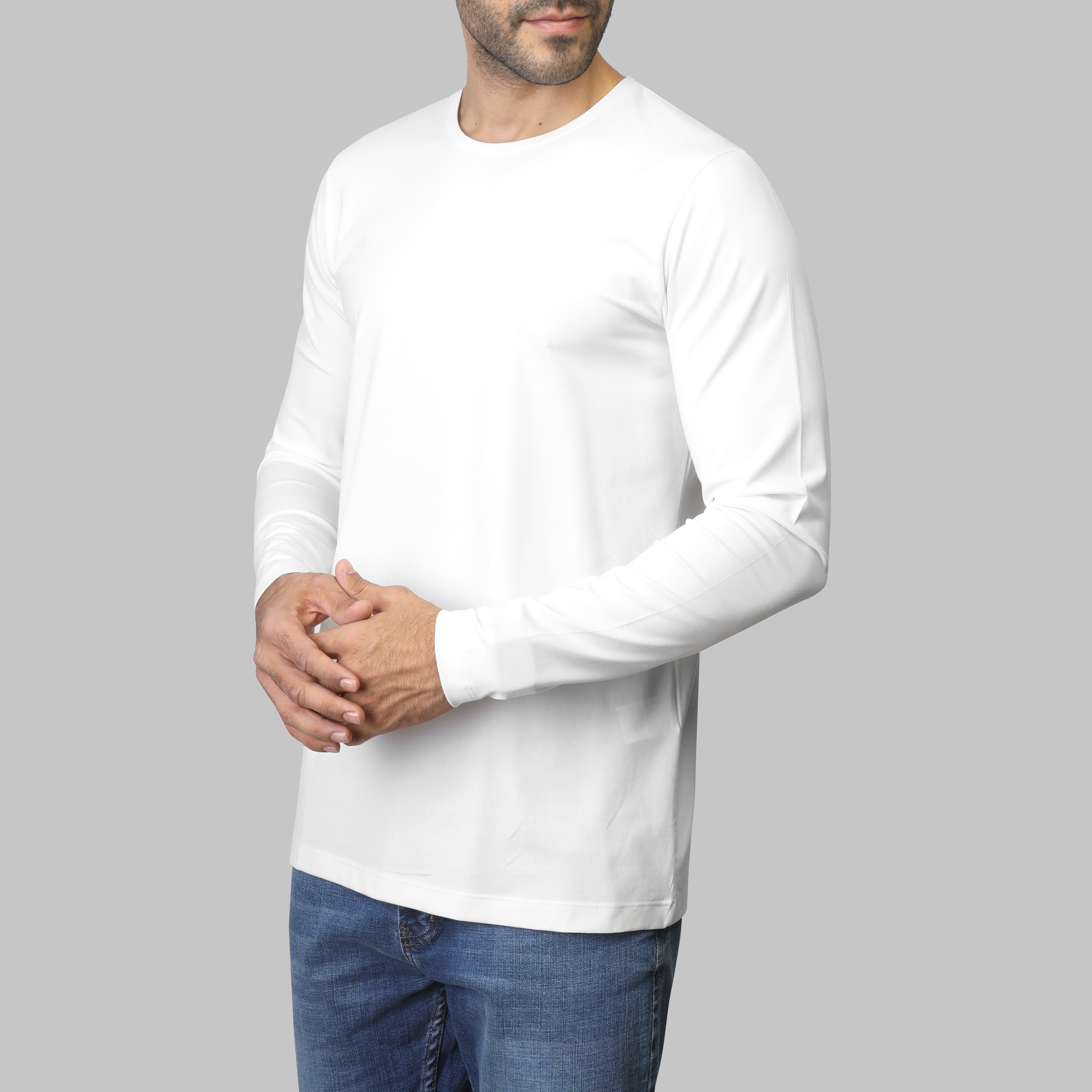 PREMIUM LONG SLEEVE SLIM T-SHIRT – OFF WHITE