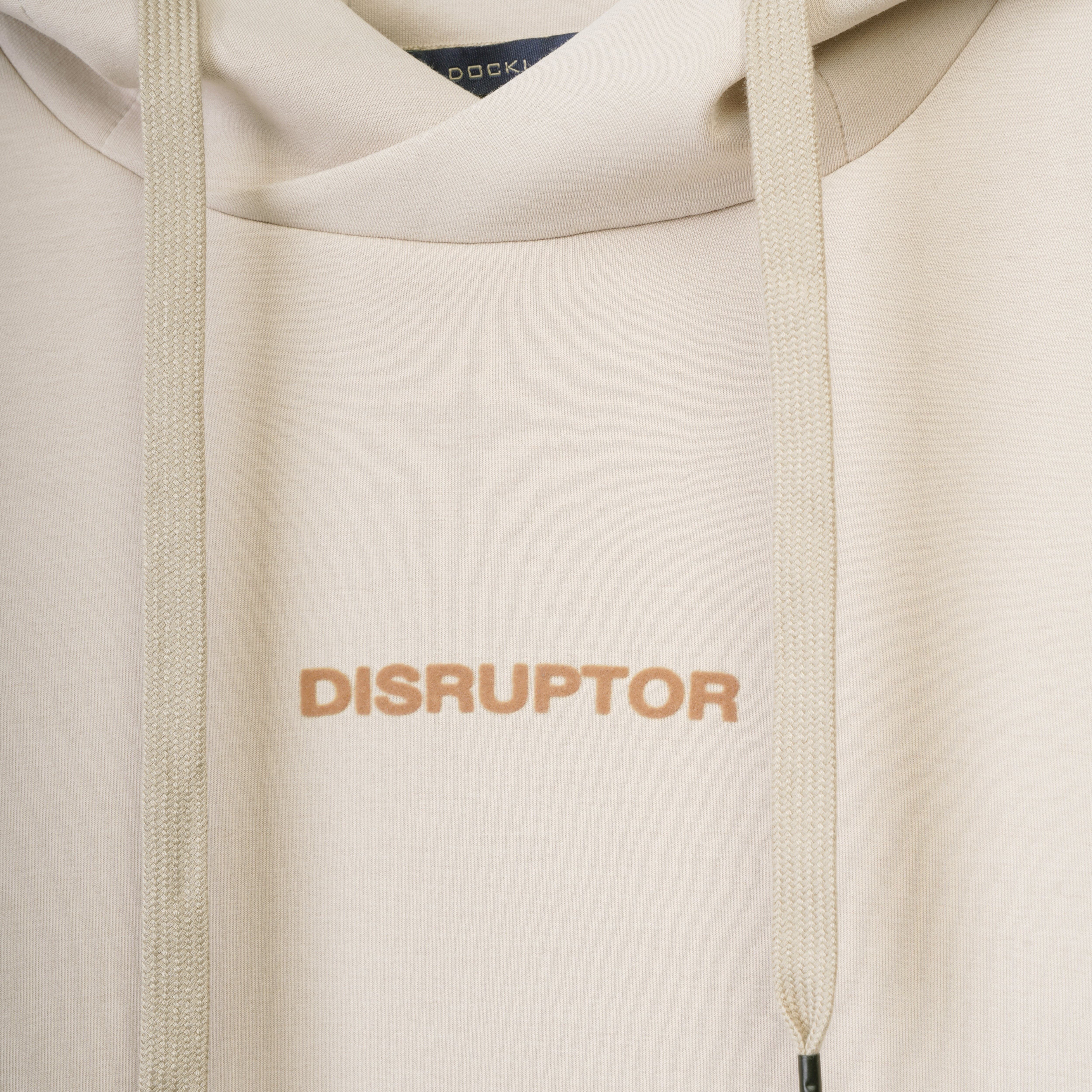 RAPPER EMBROIDERED HOODIE - BEIGE