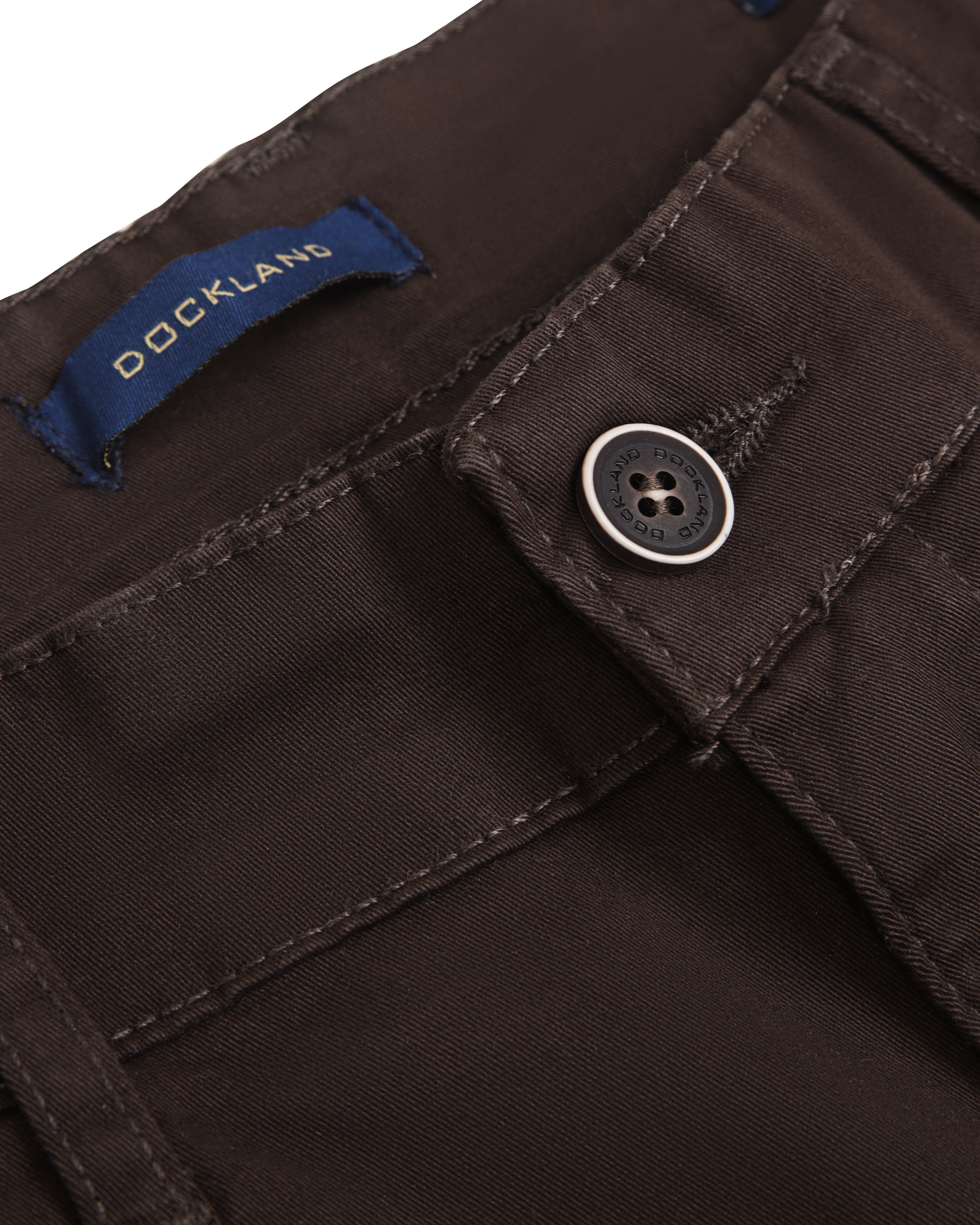 SLIM FIT CHINO TROUSERS  - BROWN