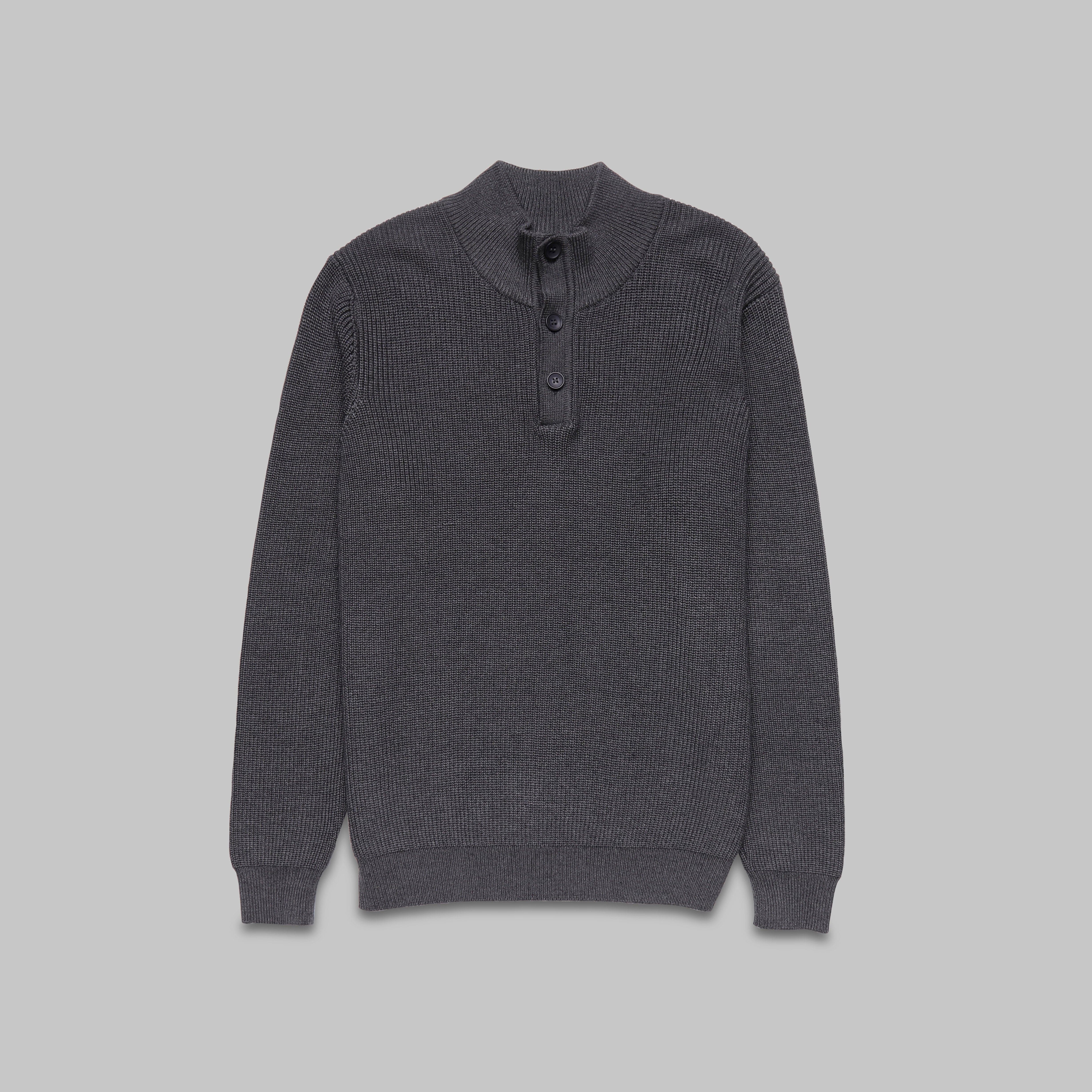 TEXTURED RIBBED SWEATER - BLACK