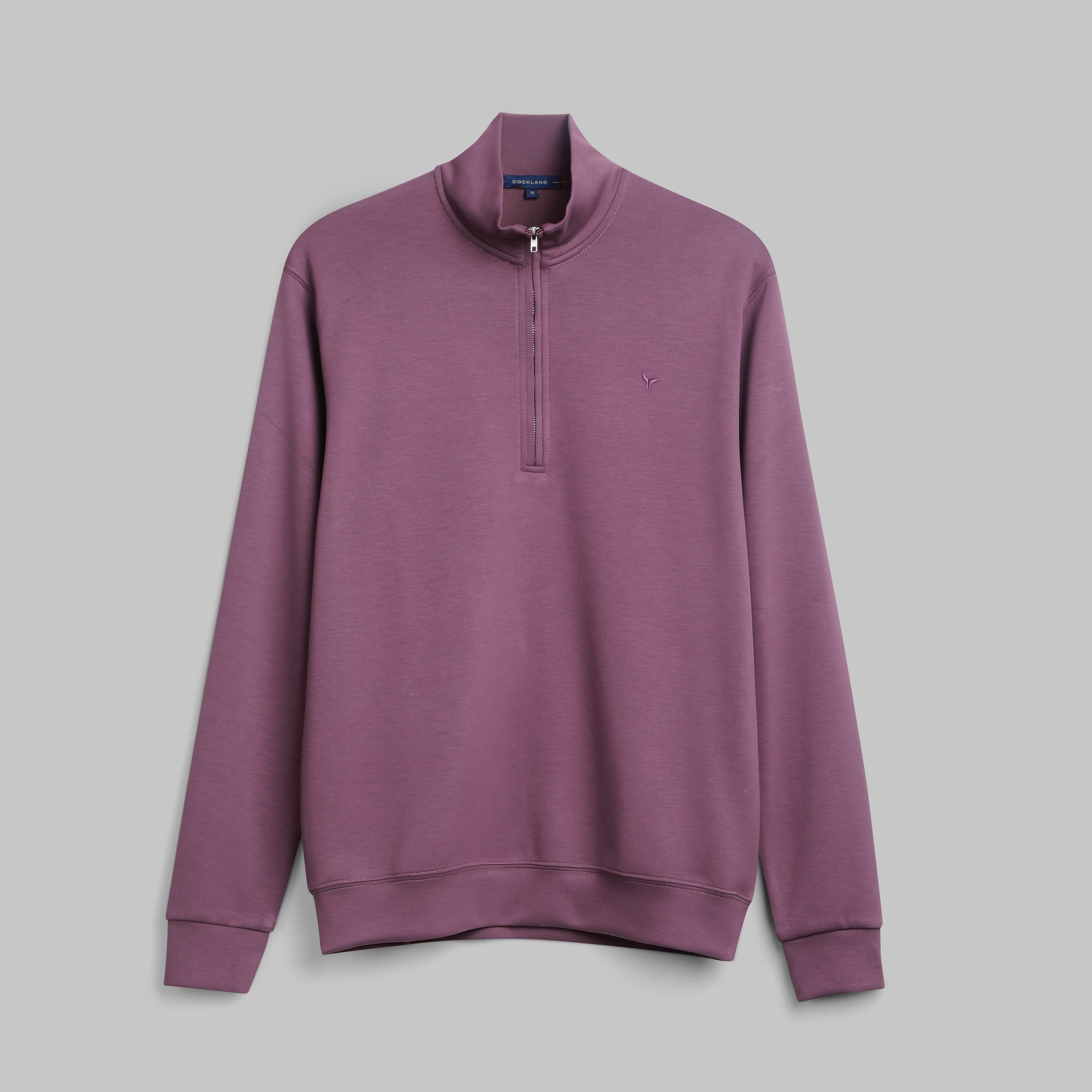 PREMIUM QUARTER ZIP SWEATSHIRT  - BURGUNDY