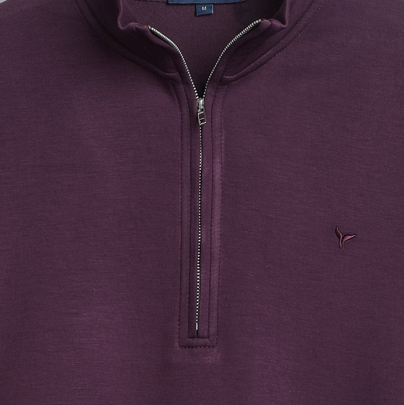 PREMIUM QUARTER ZIP SWEATSHIRT  - DARK BURGUNDY