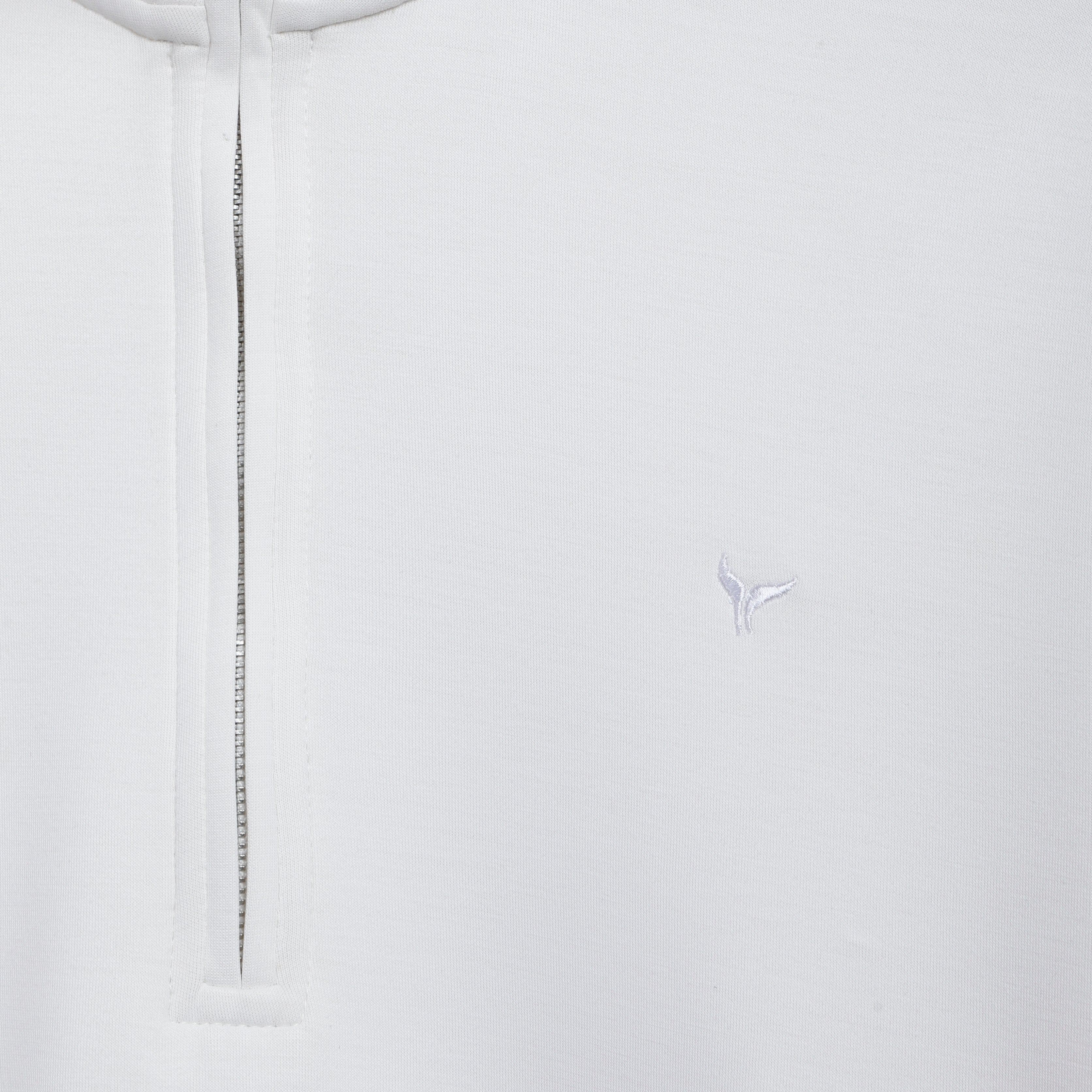 PREMIUM QUARTER ZIP SWEATSHIRT  - OFF WHITE