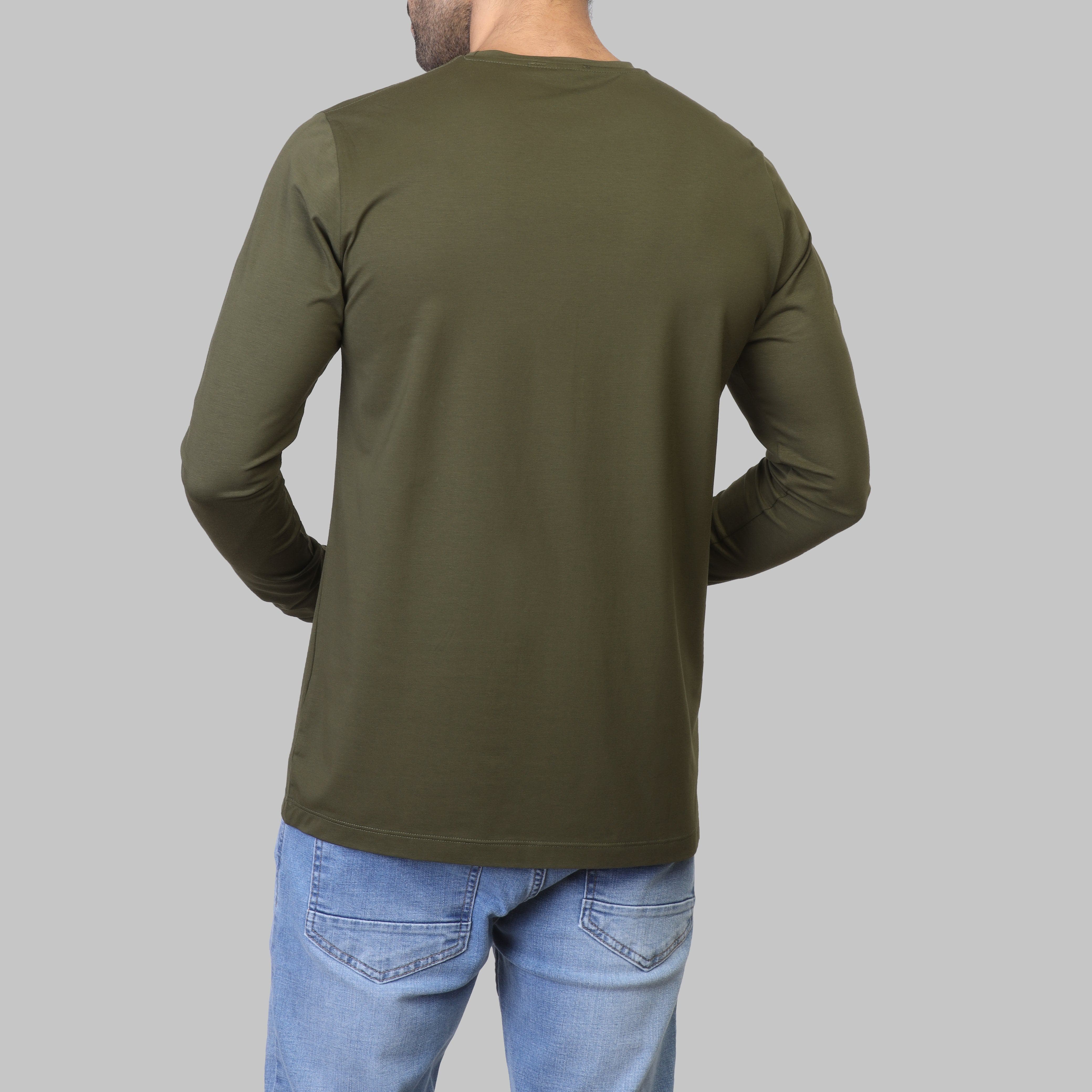 PREMIUM LONG SLEEVE SLIM T-SHIRT – OLIVE