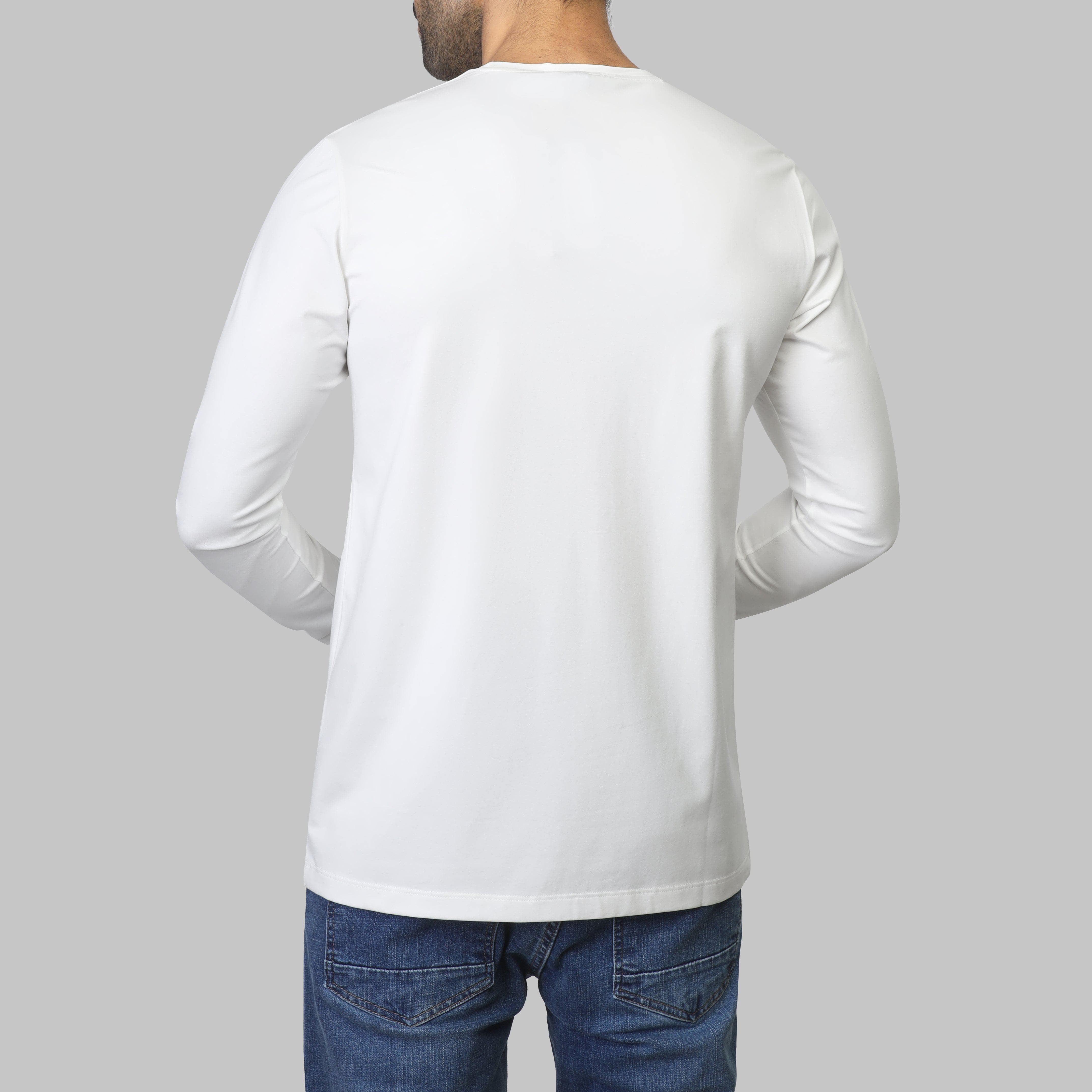 PREMIUM LONG SLEEVE SLIM T-SHIRT – OFF WHITE