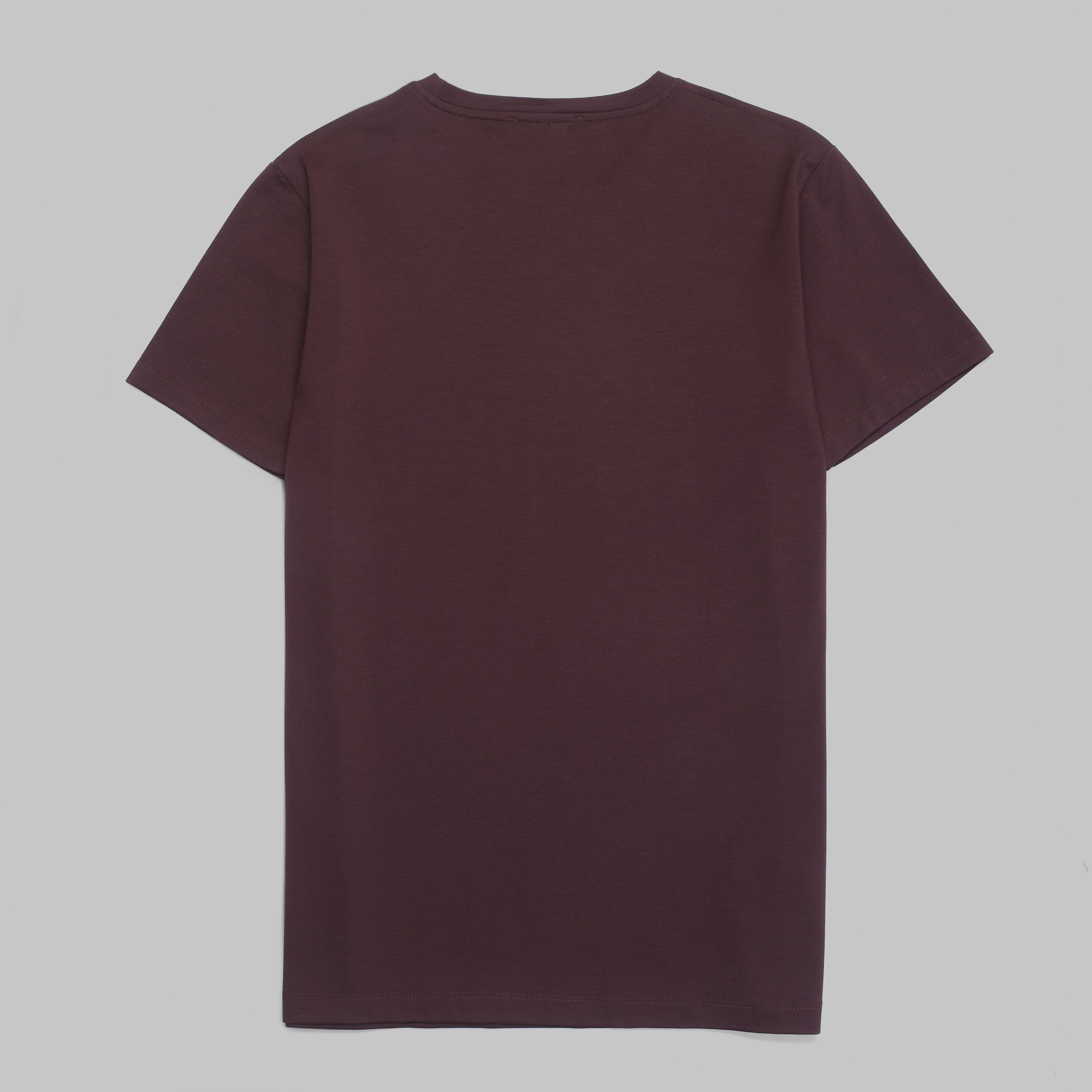Premium Round-Neck Tshirt  - BROWN